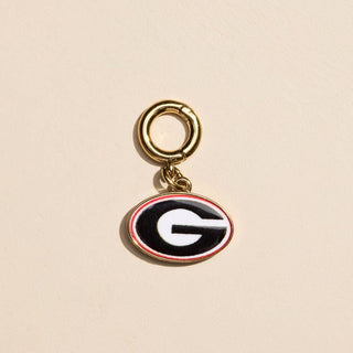 University of Georgia Enamel Charm - Nickel & Suede