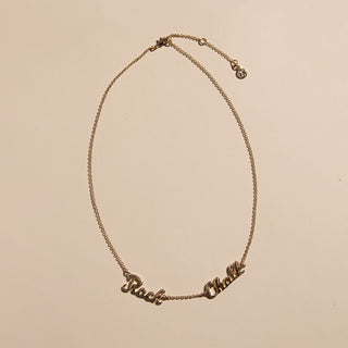 University of Kansas "Rock Chalk" Necklace - Nickel & Suede