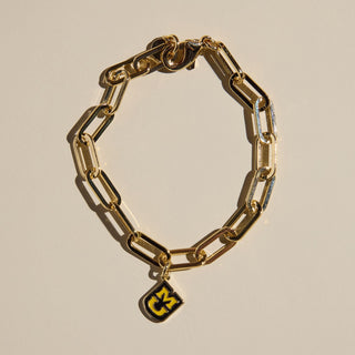 University of Missouri Charm Bracelet - Nickel & Suede