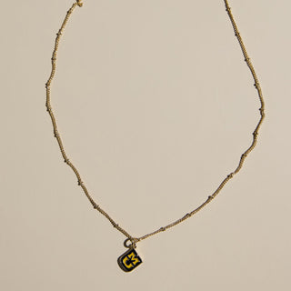 University of Missouri Charm Necklace - Nickel & Suede