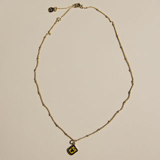 University of Missouri Charm Necklace - Nickel & Suede