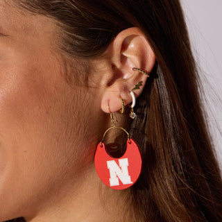 University of Nebraska Gift Set - Nickel & Suede