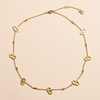University of Oklahoma Gem Delicate Saturn Chain Necklace - Nickel & Suede