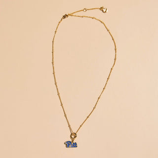 University of Pittsburgh Charm Necklace - Nickel & Suede