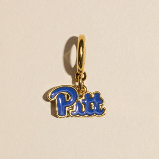 University of Pittsburgh Enamel Charm - Nickel & Suede