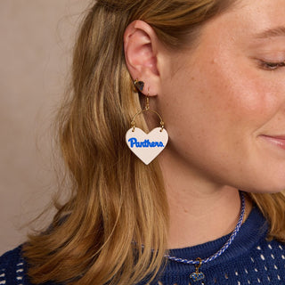 University of Pittsburgh Panther Stud Earrings - Nickel & Suede