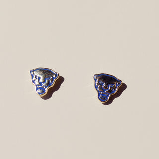 University of Pittsburgh Panther Studs - Nickel & Suede