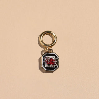 University of South Carolina Gamecocks Charm - Nickel & Suede