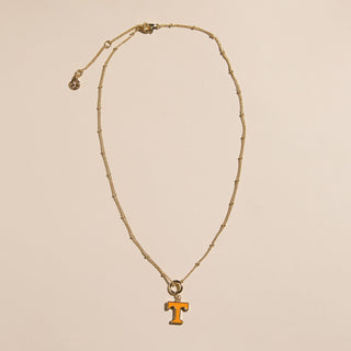 University of Tennessee Charm Necklace - Nickel & Suede
