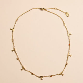 University of Tennessee Gem Delicate Saturn Chain Necklace - Nickel & Suede