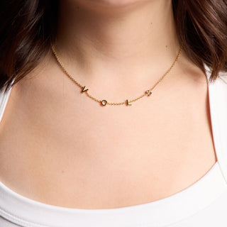 University of Tennessee VOLS Initial Necklace - Nickel & Suede