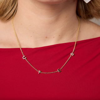 University of Utah "UTES" Initial Necklace - Nickel & Suede