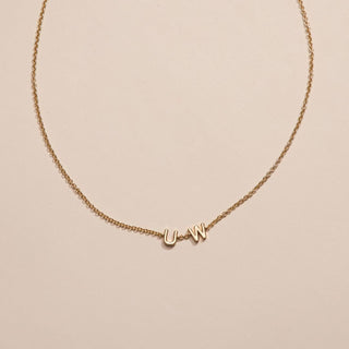 University of Washington Initial Necklace - Nickel & Suede