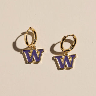 University of Washington Logo Huggies - Nickel & Suede