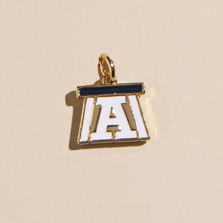 Utah State University A Statue Charm - Nickel & Suede