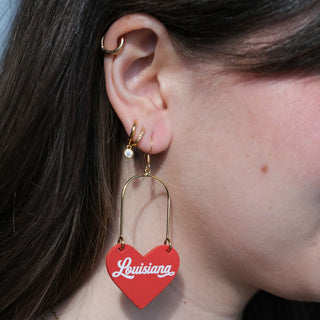 Vermilion University of Louisiana at Lafayette Heartthrobs - Nickel & Suede