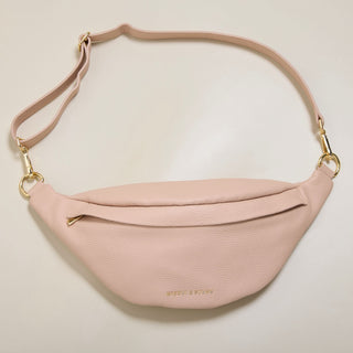 Verona Belt Bag in Blush - Nickel & Suede