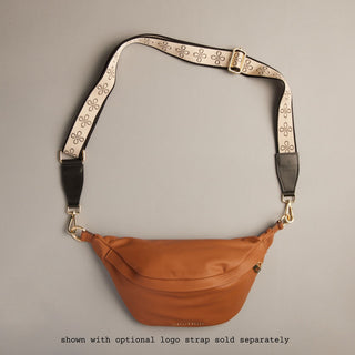 Verona Belt Bag in Tan - Nickel & Suede