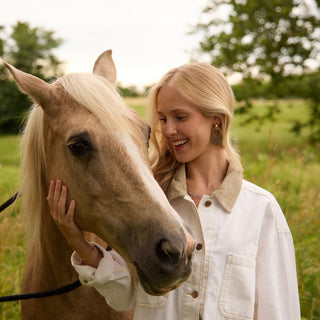 Vintage Bronze Olivia Leather Hoop Earrings - Nickel & Suede