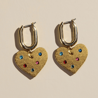 Vintage Gold Jeweled Quinn - Nickel & Suede