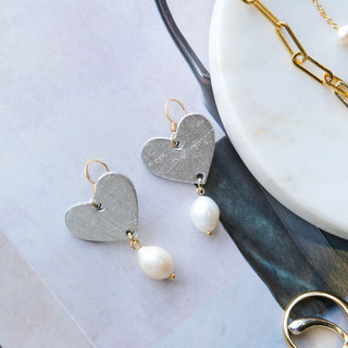 Vintage Silver Mixed Metal Eden - Nickel & Suede