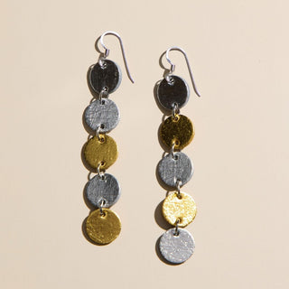 Vintage Silver Mixed Metal Sylvie - Nickel & Suede