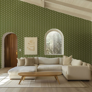 Wallflower Wallpaper - Nickel & Suede