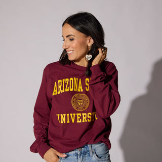 White Arizona State University Heartthrobs - Nickel & Suede