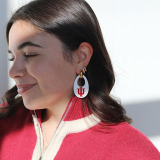 White Indiana University Olivia - Nickel & Suede