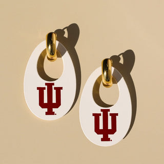 White Indiana University Olivia - Nickel & Suede