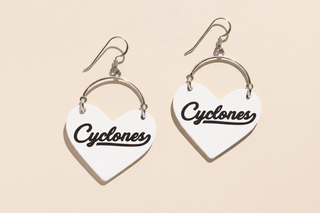 White Iowa State University Cyclones Script Lover - Nickel & Suede