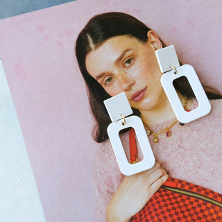 White Logan - Nickel & Suede