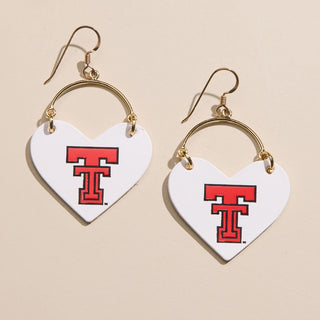White Texas Tech Logo Lover - Nickel & Suede