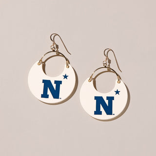 White United States Naval Academy Ninas - Nickel & Suede