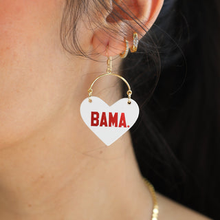 White University of Alabama BAMA Lover - Nickel & Suede