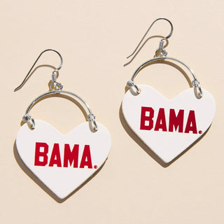 White University of Alabama BAMA Lover - Nickel & Suede