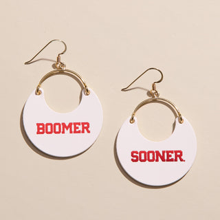 White University of Oklahoma Boomer Sooner Nina - Nickel & Suede