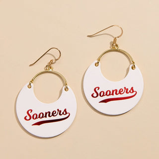 White University of Oklahoma Sooners Nina - Nickel & Suede