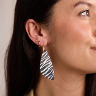 Zebra Cork Evie - Nickel & Suede