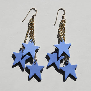 Blue Lapis Junos - Nickel & Suede