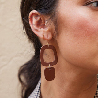 New Leather Earrings, Lightweight Leather Accessories