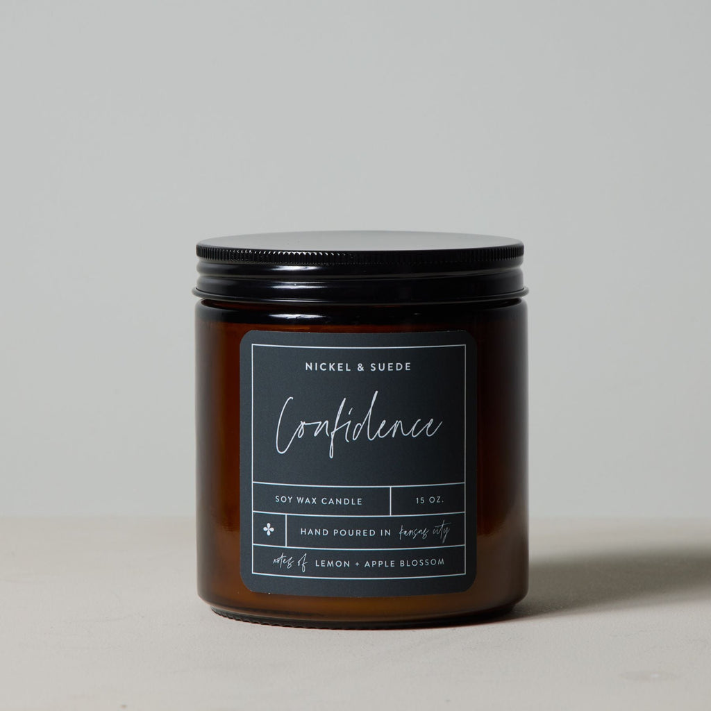 Confidence Candle - Nickel & Suede Signature Scent