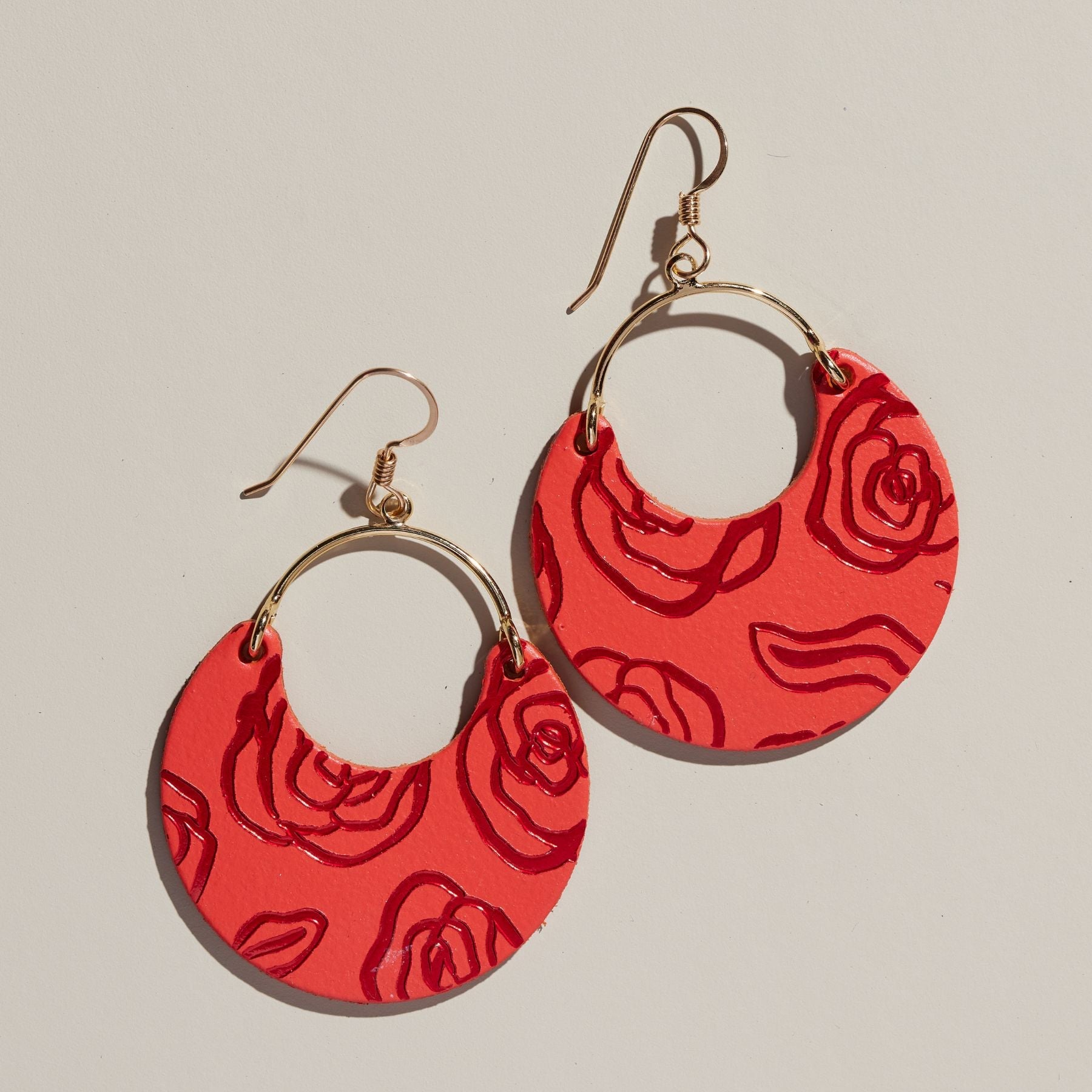 Red acrylic 2024 earrings paparazzi