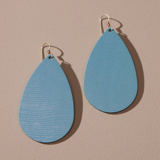 Lagoon Beach Wave Teardrops - Nickel & Suede