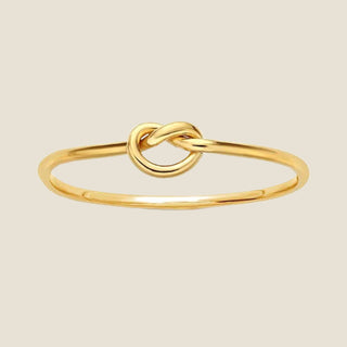 Love Knot Stacking Ring - Nickel & Suede