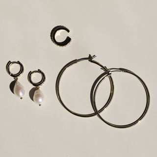 Minimalist Earring Set - Nickel & Suede