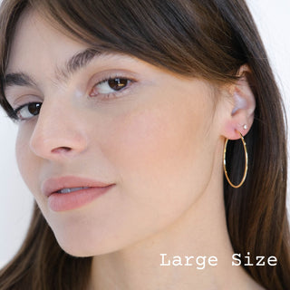 Minimalist Earring Set - Nickel & Suede