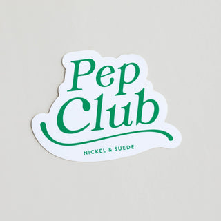Pep Club Sticker - Nickel & Suede