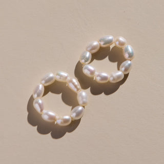 Perfect Pearl Infinity Charm - Nickel & Suede