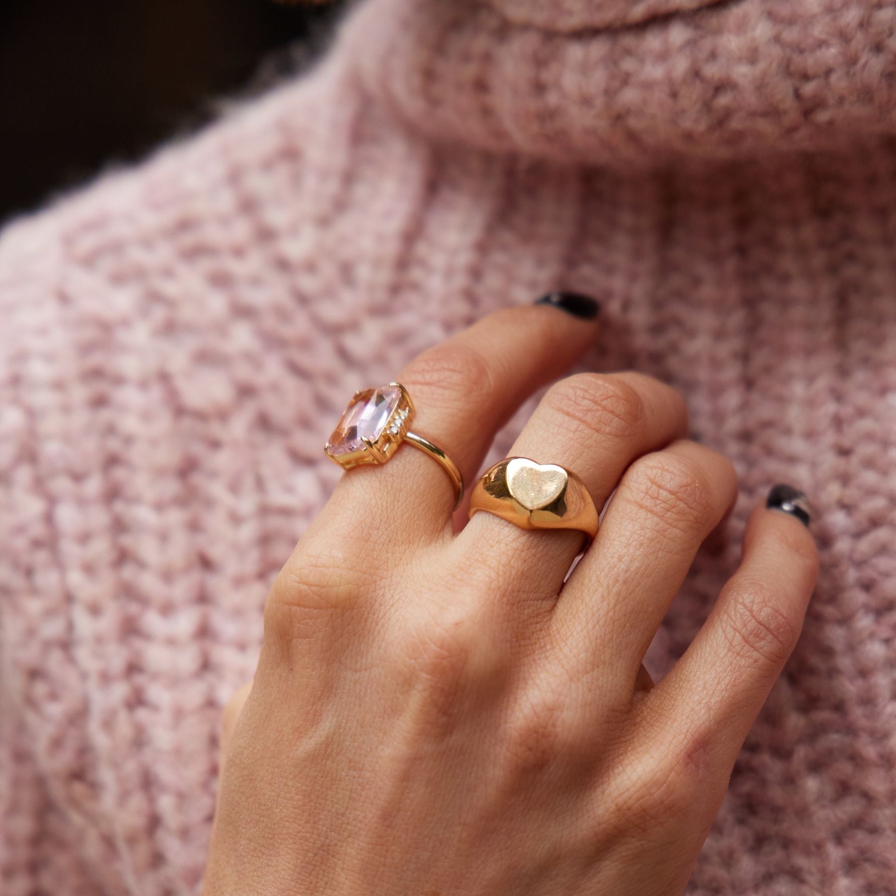 Pink Marie Statement Ring 9 / Pink